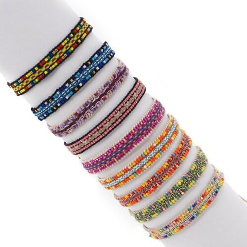 Go2Boho Tibetan Bracelets Braided Bracelet For Women Boho Jewelry Vintage Handmade Weave Bohemian Miyuki Beads Ethnic Jewellery