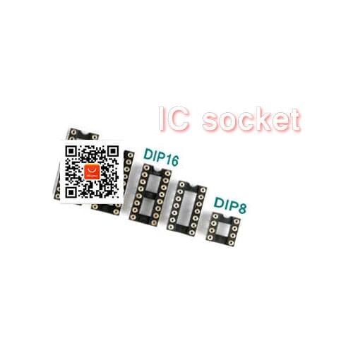 Round hole IC socket IC seat / DIP8 socket / DIP-14 seat / DIP16 socket / Conventional Size 20pcs/lot