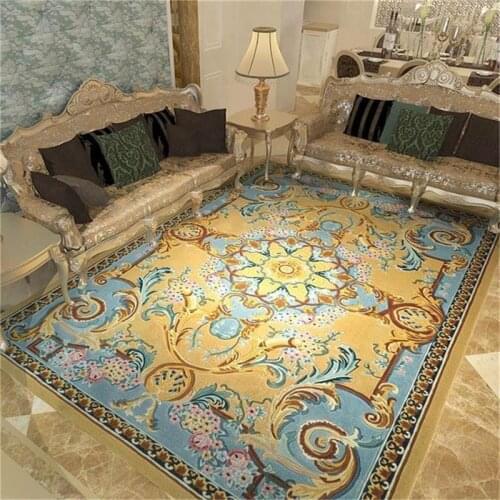Imported Living Room Wool Rug European Modern Bedroom Thick Rug Sofa Coffee Table Floor Pad Nordic Study Floor Door Mat Floormat