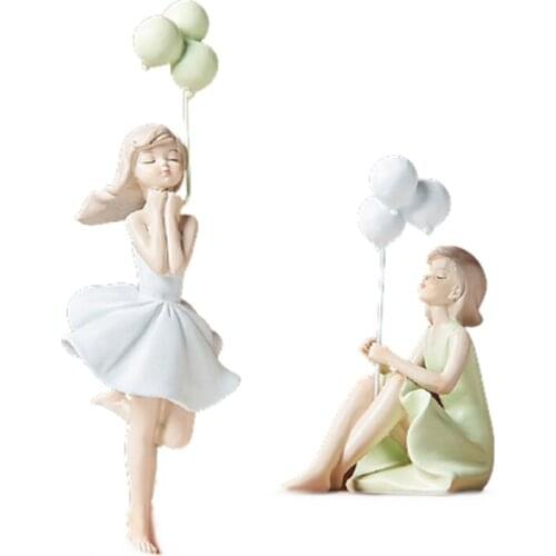Creative Balloon Girl Decoration Cute Light Luxury Living Room Decoration Christmas Wedding Gift for Girlfriend