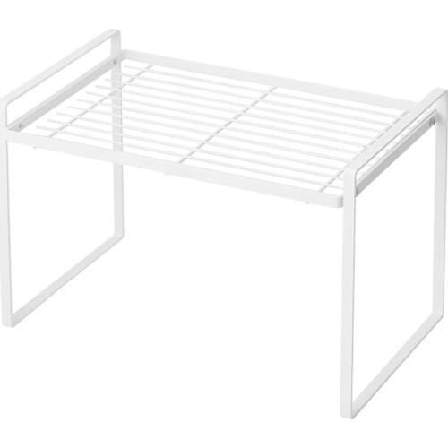 HOT 1Pcs Kitchen Storage Shelves Kitchen Shelf Tableware Rack Spice Rack Shelves For Bathroom Living Room (White)