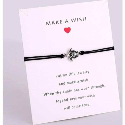 Sea Turtle Tortoise Charm Bracelets Rudder Starfish Dolphin Conch Shell Rope Chain Jewelry Women Men Boy Girl Unisex Gift