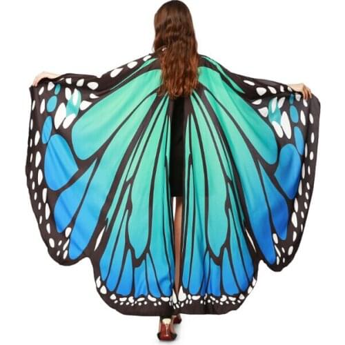 New Women Wrap Shawl Stole Scarves Bikini Cover-Ups Swimwear Long Butterfly Wing Cape Beach Cover Up
