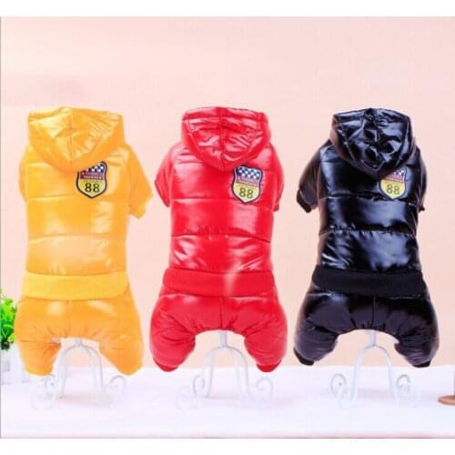 Clothes For Small Dogs Winter Warm Puppy Pet Dog Coats Waterproof Hooded Dog Jacket Jumpsuits Chihuahua Yorkie Clothing Overalls