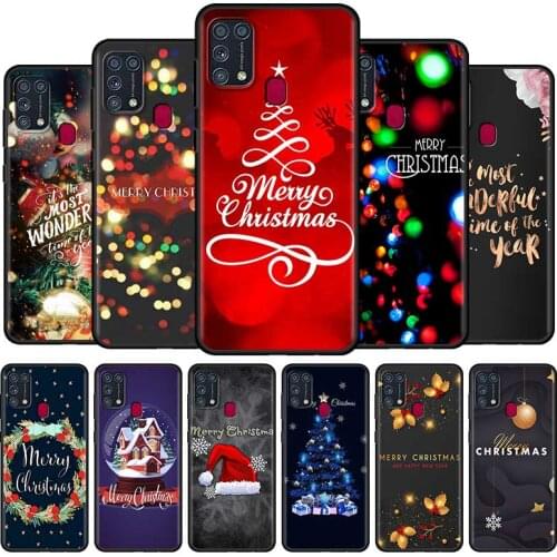 Merry Christmas Phone Case For Samsung Galaxy F62 F52 5G F41 F22 F12 M62 M42 M32 M21 M31 M30s M51 M31s M11 M01 M10 Cover Coque