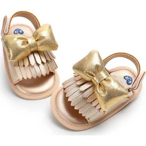 Summer Newborn Baby Sandal Soft Bottom Fringe Candy Color Shoes Girls Baby Toddler Slippers Boys Prewalkers 0-18M