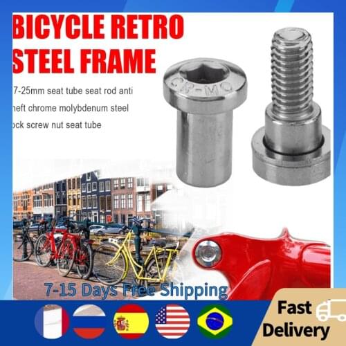 Silver Bicycle Metal Seatpost Clamping Binder Screw Bolt Seat Post Front Fork Range Of Lock 17-25mm Bike Cycling Parts
