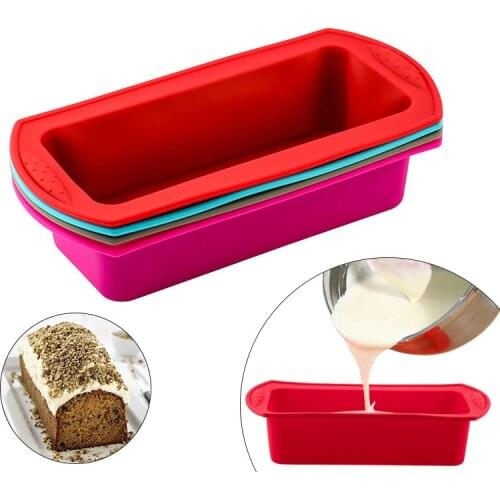 Silicone Toast Mould Baking Tools Rectangular Silicone Candy Toast Mould Baking Tool DIY Kitchen Cake Bakeware Pan Cake Tools