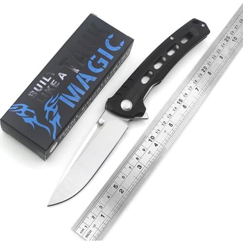 Magicknife Original design beauty painting folding knife outdoor knife G10 handle D2 blade multi-function tool knife EDC