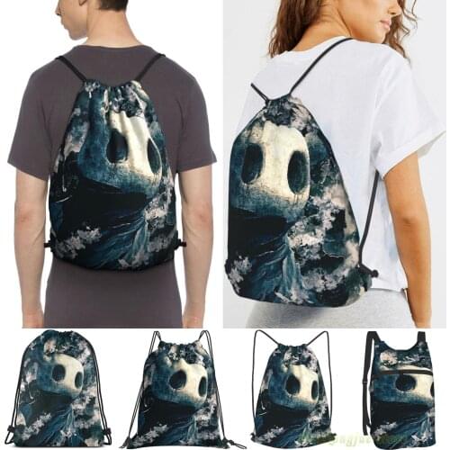 Unisex Drawstring Bags Hollow Knight(3) Women Drawstring Backpacks Men Outdoor Travel Backpacks Training Fitness Bag