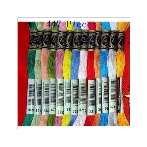 High Quality Similar DMC 1 Lot= 447 Skeins Cross Stitch Thread Free Shipping