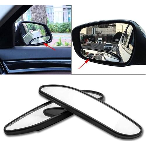 2PCS Adjustable 360° Stick On Blind Spot Mirror Rear View Rotate Wide Angle Universal For Car SUVs Truck Motorcycle