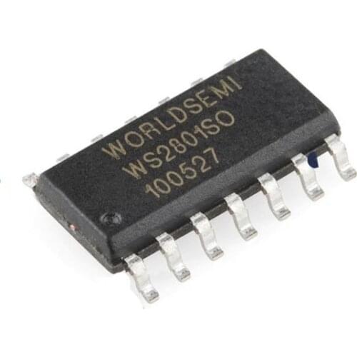 100~1000PCS WS2801SO WS2801S WS2801 IC;SMD New original IC, led driver IC for full color RGB Strip pixel module SOP-14 In Stoc