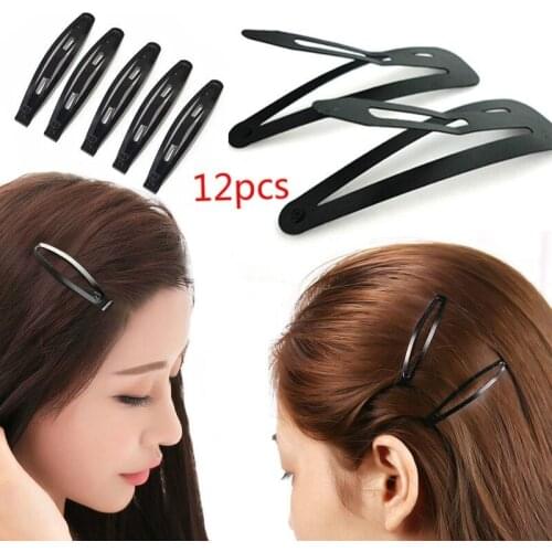 12pcs Simple Black Straight Hair clips for women girls Hairpins Scrunchie snap hair clips Barrettes Dress girls hair accessories