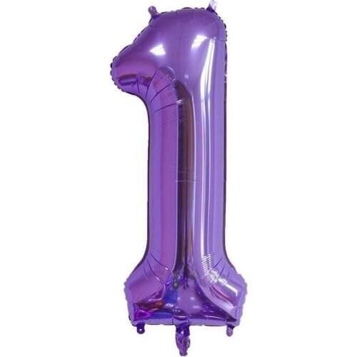 40inch Purple Big Size 0-9 Number Foil Helium Balloons Birthday Party Decoration Celebration Large Globos Air Balloons