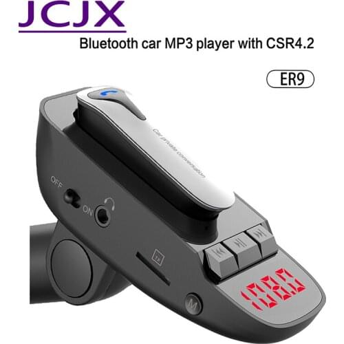 Car Bluetooth Kit FM Wireless Transmitter Audio Receive MP3 Player Hands Free USB Charger FM Modulator ER9