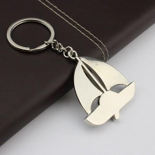 FREE SHIPPING BY DHL 200pcs/lot 2015 New Metal Big Sailing Boat Shaped Keychains Fashion Novelty Sports Keyrings Gifts