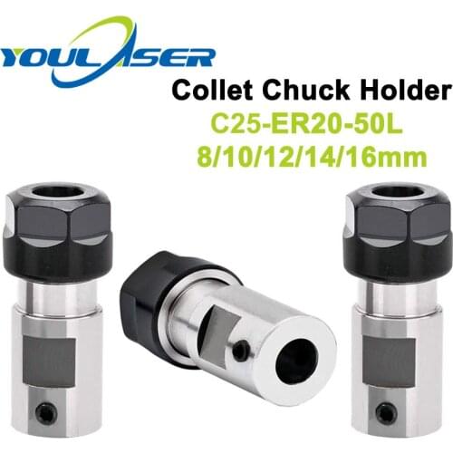 ER20 Collet Chuck Holder 8 10 12 14 16mm for CNC Milling Boring Grinding Motor Shaft Extension