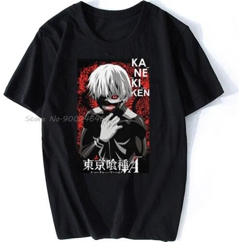 Tokyou Ghoul Kaneki Ken T Shirt Men Cotton Casual T-shirt O-neck Short Sleeve Japan Anime And Manga Tee Tops Clothing Gift