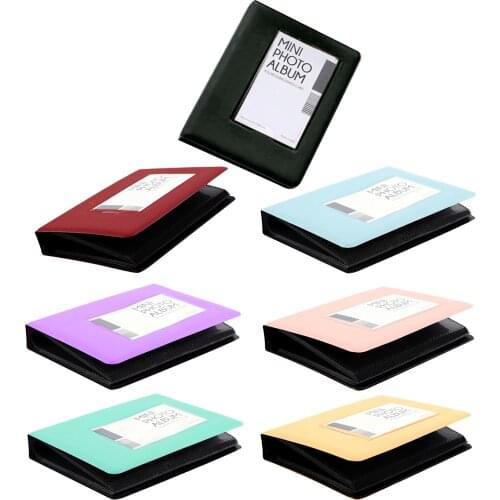 PU Leather Storage Display Book Album, 64 Photos Picture Album for Picture