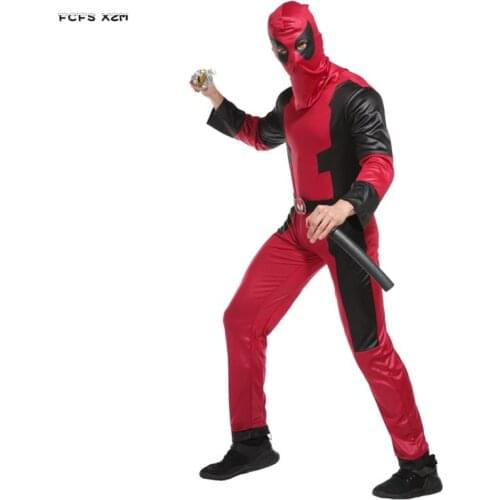 Halloween Spierman Costumes for Men Ninja Warrior Naruto anime Cosplays Carnival Purim parade Masquerade Nightclub Party Dress