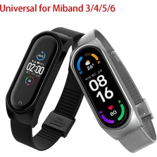 Metal Strap For Xiaomi Mi Band 6 5 4 3 Wrist Band Bracelet Screwless Stainless Steel Replacement Strap For Mi Band 5 6 Miband 4