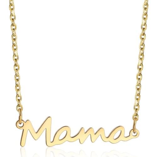 Cute Custom Letter Necklace Mama Love Necklace Minimal Pendants for Moms Mothers Day Gifts For Mothers Birthday Gifts