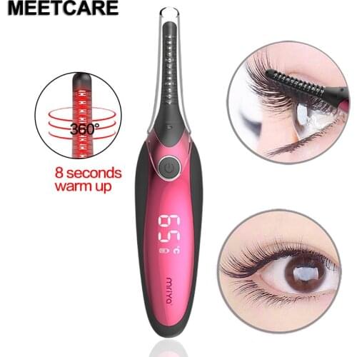 Mini Electric USB Rechargeable Heated Eyelash Long-lasting Thicker Eye Lash Curling Enhancer Beauty Device Makeup Tool Gift New