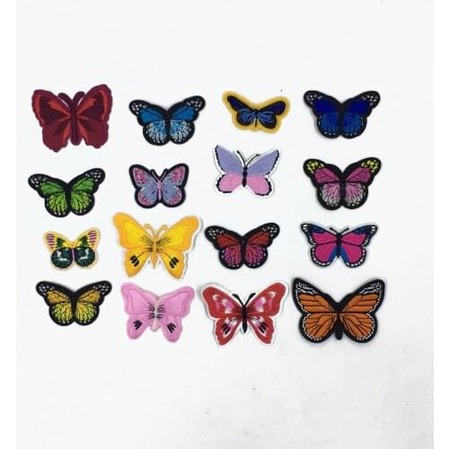 Fashion Style Cartoon Butterfly Patch Stickers Embroidery DIY Badge Patch Clothing Ironing Applique Decoration Accessories