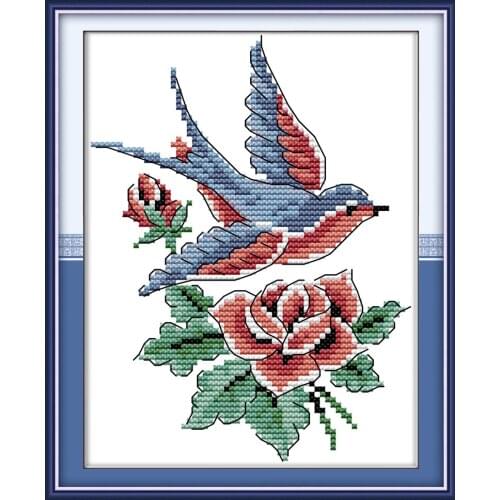 Bird 3 cross stitch kit aida 14ct 11ct count print canvas cross stitches needlework embroidery DIY handmade