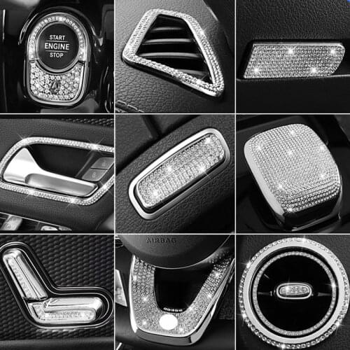 For Mercedes Benz A Class W177 2018 2019 2020 2021 A180 A200 A220 A250 A35 AMG Center Console Trim Diamond Cover Crystal Sticker