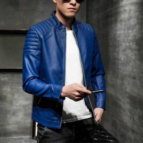 M-3XL New Male Motorcycle Clothing Autumn Mens PU Leather Jacket For Men Fashion Chaquetas En Cuero Casaco Masculino Casual Coat