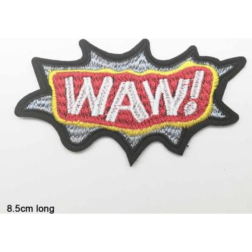 Letters Wholesale Iron on Embroidered Cloth Clothes Patch For Clothing Girls Boys