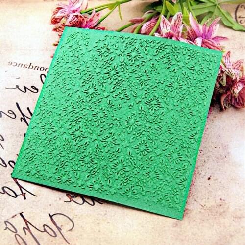 12.8*12.8CM plastic Flower imprint template craft card making paper card album wedding decoration clip Embossing folders