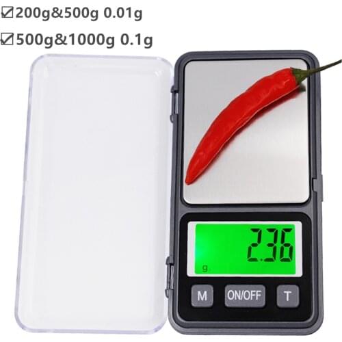Mini Portable Jewelry Scale Precision LCD Electronic Digital Pocket Scale Gold Silver Diamond Weight Gram Weight Scales 50%Off