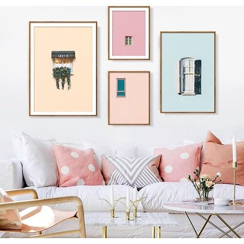 Boho City Window Poster View Print Scandinavian Boho Home Decor Street Wall Art Canvas Painting Pictures For Living Room