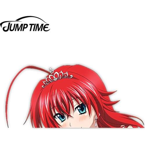 Jump Time High School DxD Rias Gremory 240 Cute Anime Girl Peeker Vinyl Decal Window Waifu Car Stickers
