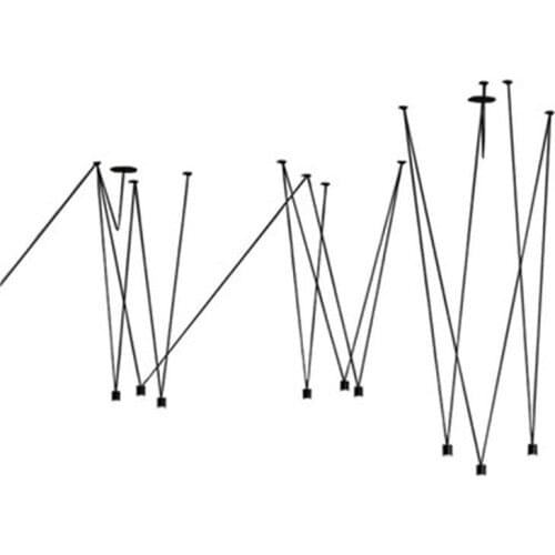 Modern DIY Line Geometric Pendant Light Vintage Match for Living Room Dining Room Pendant Lights Kitchen Kitchen Lights Hanging