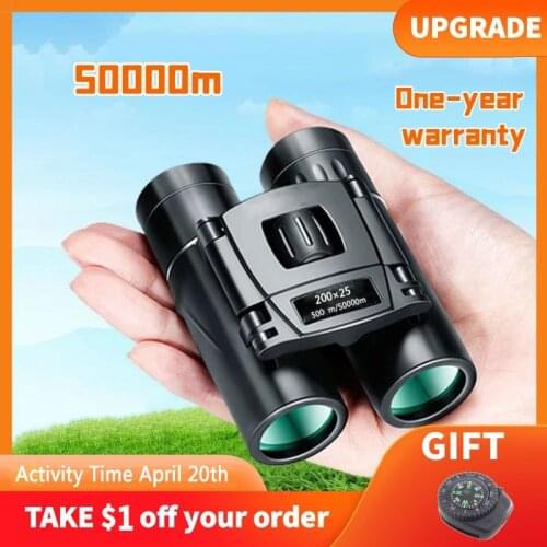 HD High Power Mini Zoom Telescope About 30x60 Folding Binoculars For Outdoor Bird Watching Travelling Camping 800-1000m