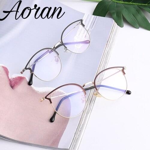 Womens Blue Light Blocking Computer Glasses Cat Eye Anti Blue Lights Eyeglasses Female Plain Mirror Glasses Frame Eyewear 5444