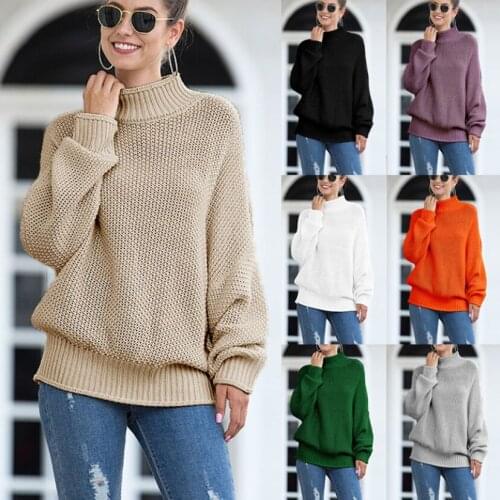 Woman Sweaters Womens Turtleneck 2020 Oversize Winter Clothes Pull Long Sleeve Autumn Femme Jersey Mujer Streetwea Dropshipping