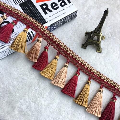 1 Meter European Style Curtain Tassel Lace Trims Fabric Diy Sewing Accessories Fringe Sofa Upholstery Decor Material Craft