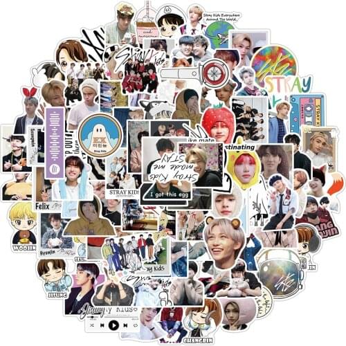10/30/50/100pcs Korean Kpop Star Group Cute Cartoon Stickers Laptop Guitar Luggage Skateboard Waterproof Graffiti Sticker Decals