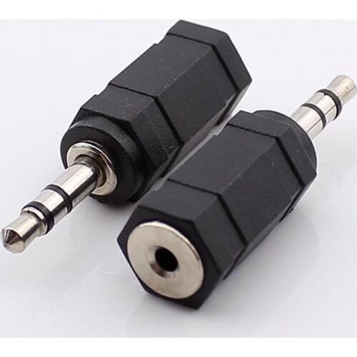 10pcs Jack 3.5mm Stereo (two-channel) Connector Male turn 2.5mm Female Hole (big turn small) Audio Adapter Headset Plug