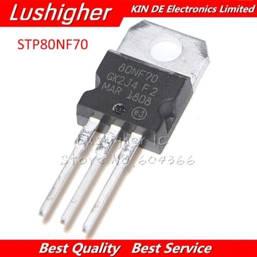 10PCS STP80NF70 TO220 80NF70 TO-220 P80NF70 MOSFET N-Ch New Original