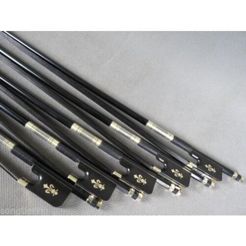 5pc Professional black Carbon fiber viola bow ,black Horsehair