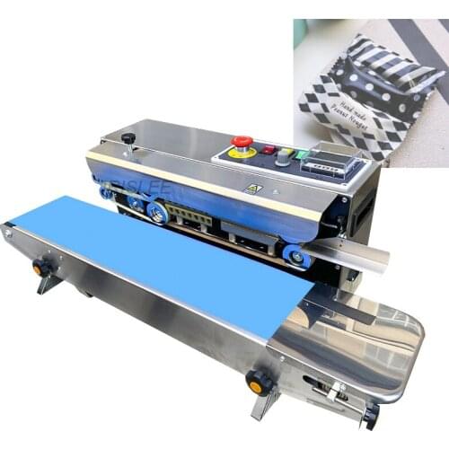 Automatic Continuous Film Sealing Machine Plastic Bag Packaging Machine Quick Sealing Machine Food Printing Date