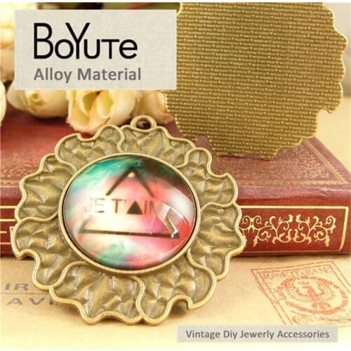 BoYuTe (20 Pieces/Lot) 25MM Cabochon Base Vintage Style Antique Bronze Plated Pendant Tray Diy Jewelry Components