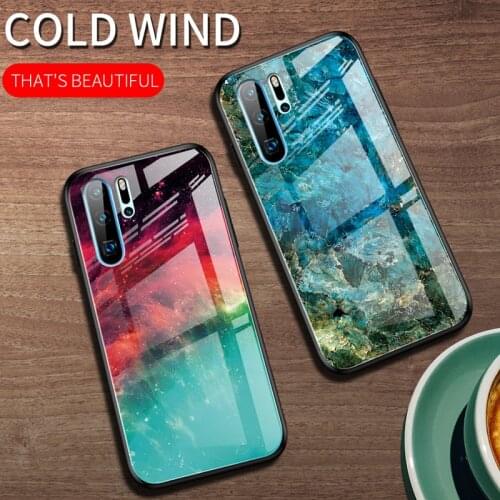 Tempered glass case for huawei p30 p20pro nova3e new gradient explosion-proof glass back cover for huawei p30lite nova4e
