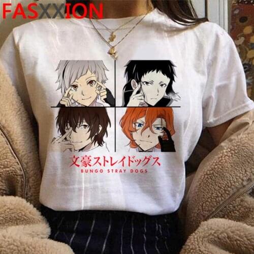 Funny Bungou Stray Dogs Chuuya Nakahara T-shirt Men Harajuku Cute Anime Tshirt Kawaii Manga Unisex T Shirt Streetwear Tees Male